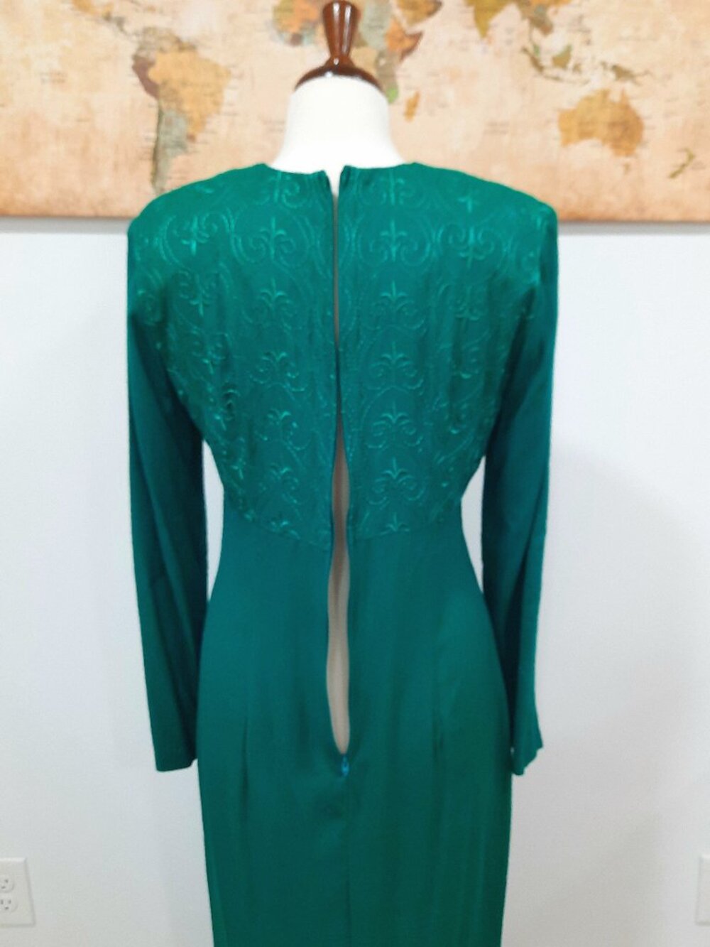 Vtg 80s long sleeve embroidered dress - Carol Anderson brand - Picture 8 of 12